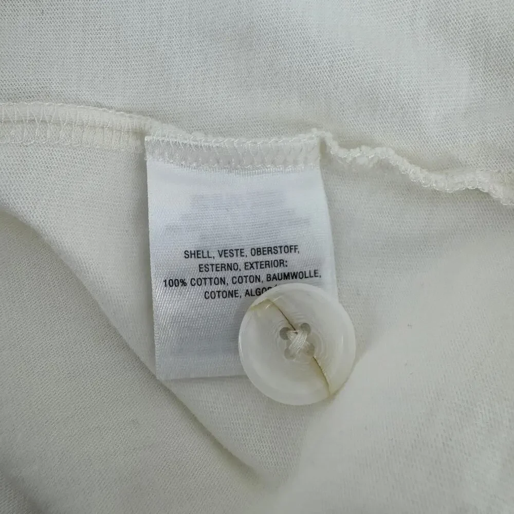 Anthropologie Cream Short Sleeve Puff Sleeve Blouse Size Small Prairie Cottage